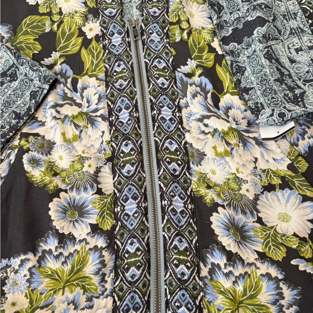 Free People Wildflower Drawstring Cinched Kimono Size XS/Small Bohemian - Picture 5 of 8